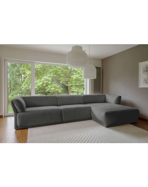 Gatsby Grey Fixed M hoekbank rechts - 338x175x87 cm