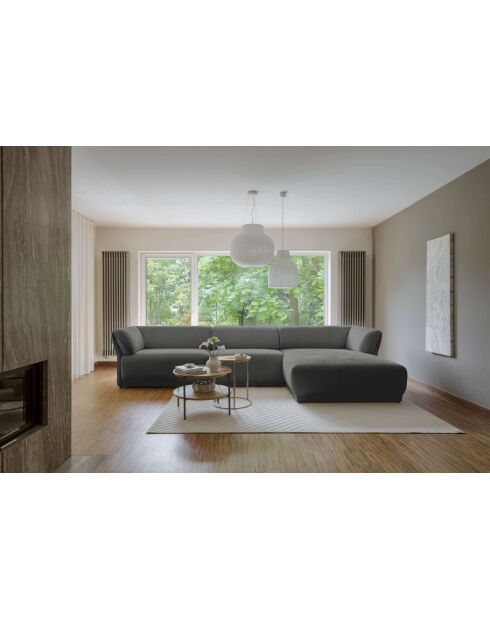 Gatsby Grey Fixed M hoekbank rechts - 338x175x87 cm