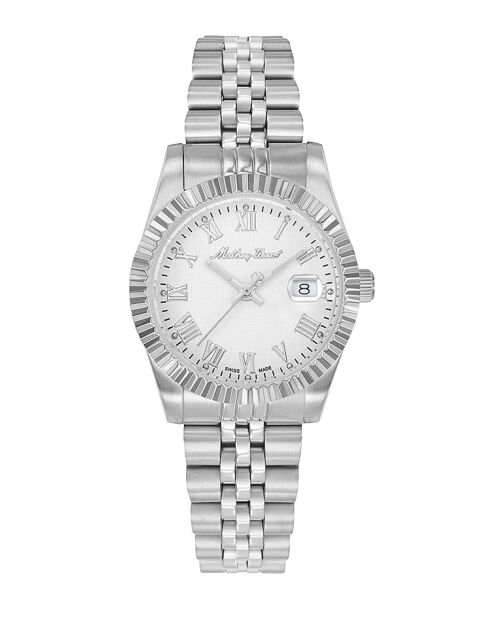 Montre Femme Quartz Swiss Made RONDA 585 H3 en Acier argentée