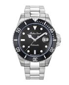 Swiss Made Automatic STP 1-11 zilverkleurig stalen herenhorloge