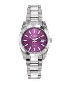 Ronda 585 H3 Quarzuhr, hergestellt in der Schweiz, für Damen aus silberfarbenem Stahl