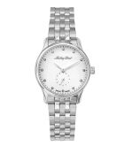 Montre Femme Quartz Swiss Made RONDA 1064 en Acier argentée