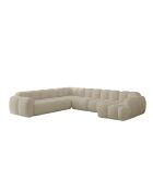 Vaste U-hoekbank, links Cloud Beige- 328x260x76 cm