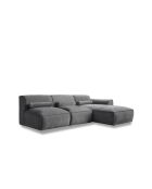 Festes Ecksofa XS, rechts Flex Felix Dunkelgrau - 244x154x70 cm