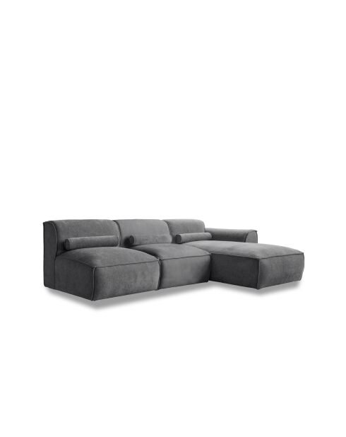 Festes Ecksofa XS, rechts Flex Felix Dunkelgrau - 244x154x70 cm
