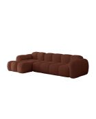 Festes Ecksofa S, links Cloud Terracotta- 248x160x76 cm