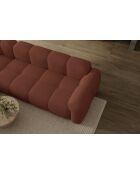 Festes Ecksofa S, links Cloud Terracotta- 248x160x76 cm