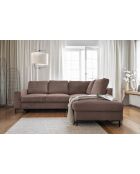 L Wandelbares rechtwinkliges Ecksofa Lofty Lilly Taupe- 237 x 197 x 84 cm
