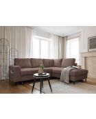 L Wandelbares rechtwinkliges Ecksofa Lofty Lilly Taupe- 237 x 197 x 84 cm