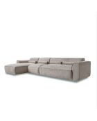 Fixiertes M-Ecksofa, links Flex Felix Dunkelbeige- 340x154x70 cm