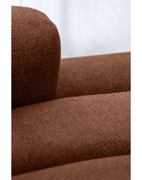 Divano angolare fisso M destro Shell Terracotta- 325x165x75 cm