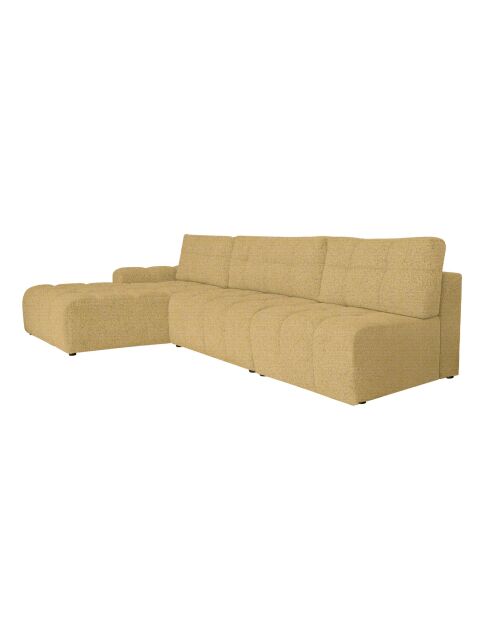 S-MAX Ecksofa, ausziehbar, links, Lulu, 338 x 184 x 94 cm, Gelb