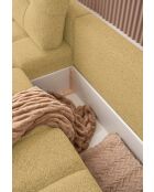 S-MAX Ecksofa, ausziehbar, links, Lulu, 338 x 184 x 94 cm, Gelb