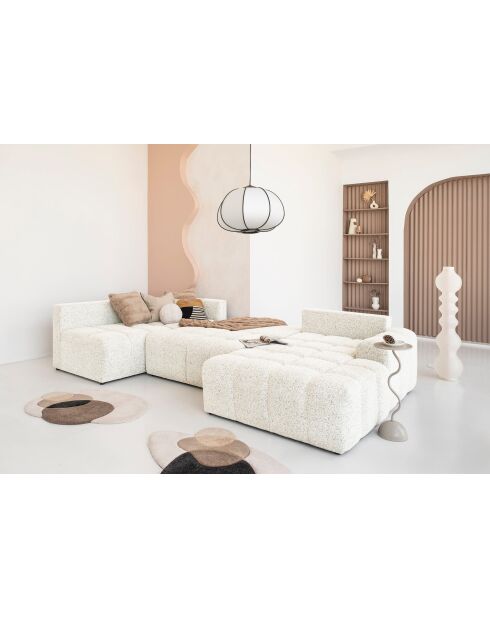 Lulu beige omvormbare hoekbank U rechts - 333x187x94 cm