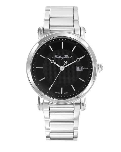 RONDA 505 h3 Quartz herenhorloge van Zwitserse makelij in zilverstaal
