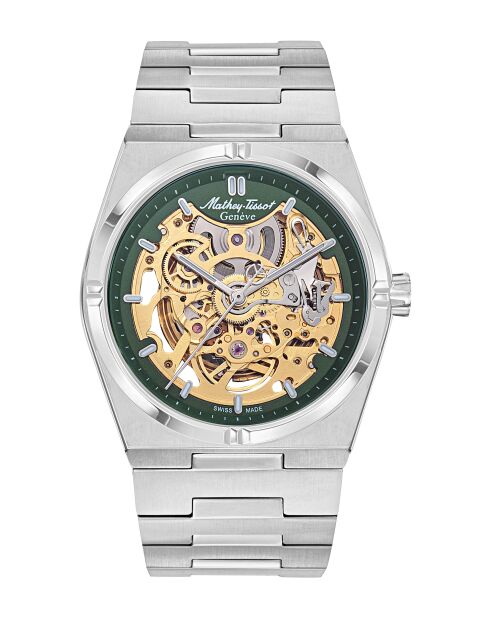 Herrenuhrwerk+Catena S800 Automatikuhrwerk, hergestellt in der Schweiz, Silberstahl