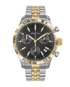 Chrono Swiss Made Ronda Z60 herenhorloge in zilver/goud tweekleurig staal