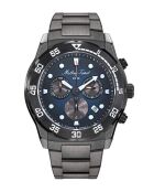 RONDA 5030D Quarzuhr für Herren, hergestellt in der Schweiz, aus schwarzem Stahl