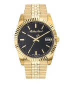 RONDA 515 H3 Quarzuhr für Herren, hergestellt in der Schweiz, aus goldfarbenem Stahl