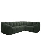 Vaste hoekbank L Rechterkant Donkergroen - 265x205x75 cm