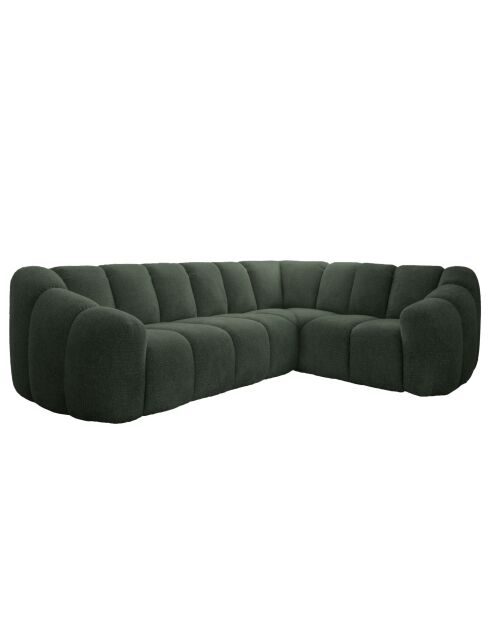 Vaste hoekbank L Rechterkant Donkergroen - 265x205x75 cm