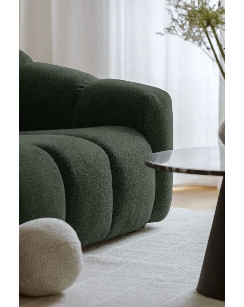 Vaste hoekbank L Rechterkant Donkergroen - 265x205x75 cm