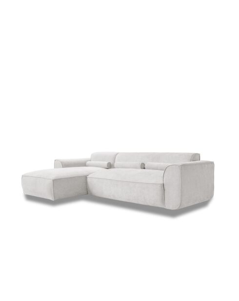 Festes S-Ecksofa, links Flex Felix Beige- 264x154x70 cm