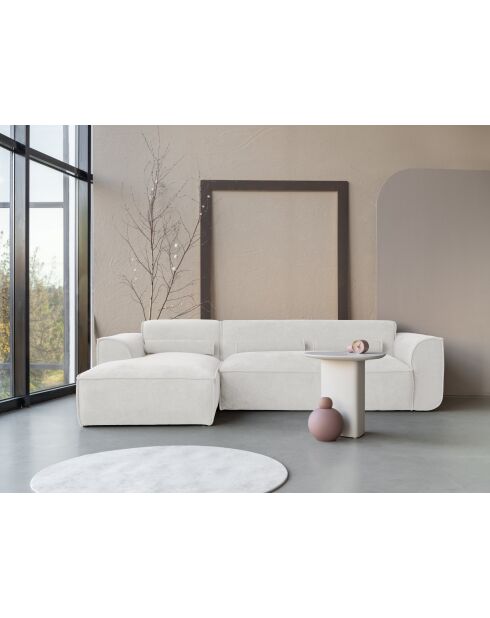 Festes S-Ecksofa, links Flex Felix Beige- 264x154x70 cm