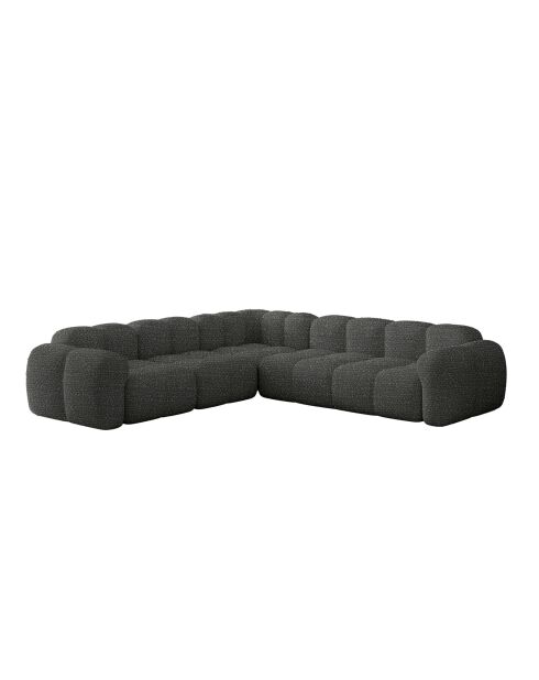 L-MAX Festes Ecksofa, symmetrisches Wolkengrau - 260x260x76 cm