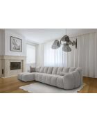 Vaste hoekbank M Left Shell Lichtgrijs - 325x165x75 cm