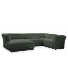Divano angolare destro Gatsby Fixed U Verde Scuro- 341x233x87 cm