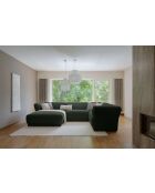 Divano angolare destro Gatsby Fixed U Verde Scuro- 341x233x87 cm