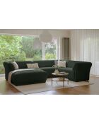 Divano angolare destro Gatsby Fixed U Verde Scuro- 341x233x87 cm