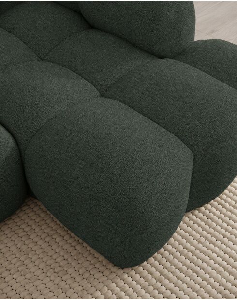 Feststehendes U-Ecksofa, links Cloud Dark Green- 328x260x76 cm