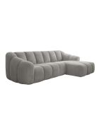 Festes Ecksofa S Right Shell Hellgrau - 255x165x75 cm