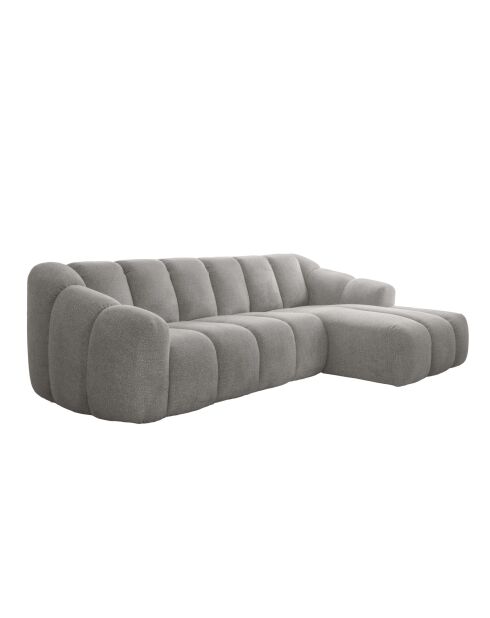 Festes Ecksofa S Right Shell Hellgrau - 255x165x75 cm