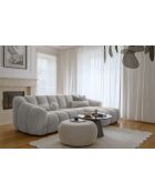 Festes Ecksofa S Right Shell Hellgrau - 255x165x75 cm