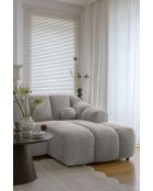 Festes Ecksofa S Right Shell Hellgrau - 255x165x75 cm