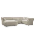 Gatsby Ecksofa, festes U-förmiges rechtes Ecksofa, 341 x 233 x 87 cm, Beige