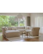 Gatsby Ecksofa, festes U-förmiges rechtes Ecksofa, 341 x 233 x 87 cm, Beige