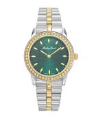 RONDA 1062 Orologio svizzero al quarzo da donna in acciaio bicolore argento/oro