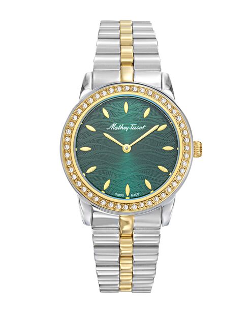 RONDA 1062 Orologio svizzero al quarzo da donna in acciaio bicolore argento/oro