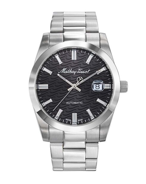 Swiss Made Automatic STP 1-11 zilverkleurig stalen herenhorloge