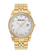 Montre Femme Quartz Swiss Made RONDA 515 H3 en Acier dorée