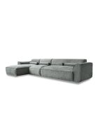 Festes M-Ecksofa, links Flex Felix Olive- 340x154x70 cm