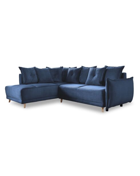 Ecksofa L, umwandelbar, linke Ecke Lazy Lukka, marineblau, 247 x 191 x 85 cm