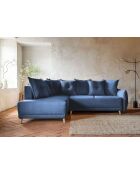 Ecksofa L, umwandelbar, linke Ecke Lazy Lukka, marineblau, 247 x 191 x 85 cm