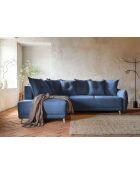 Ecksofa L, umwandelbar, linke Ecke Lazy Lukka, marineblau, 247 x 191 x 85 cm