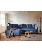 Ecksofa L, umwandelbar, linke Ecke Lazy Lukka, marineblau, 247 x 191 x 85 cm