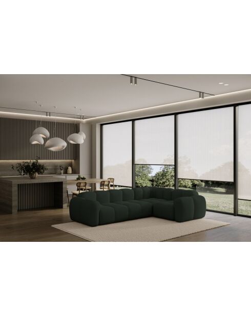 Divano angolare fisso M, destro Cloud Dark Green- 260x197x76 cm